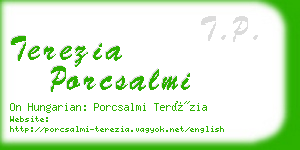 terezia porcsalmi business card